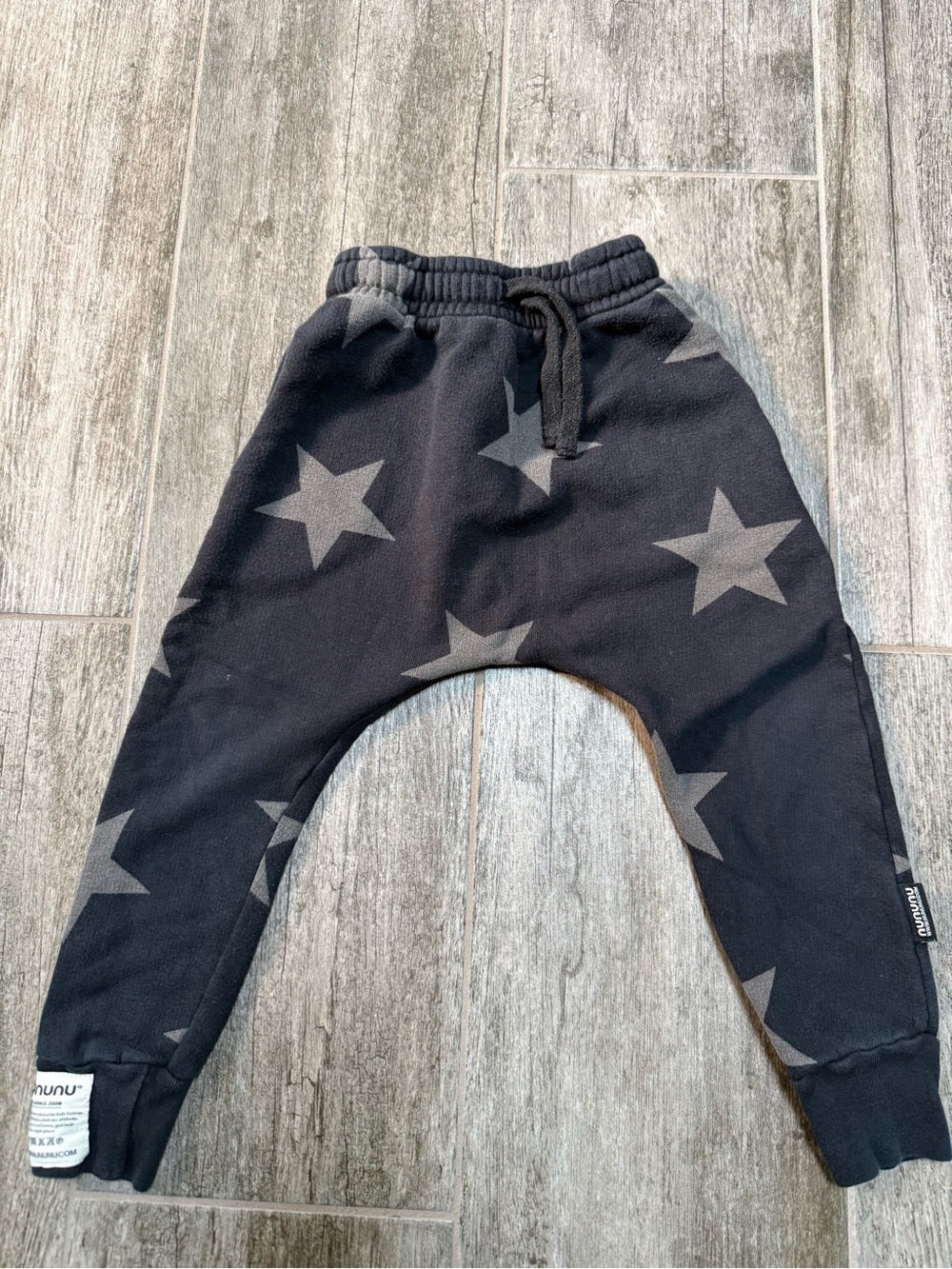 Nununu Toddler Black Star Baggy Jogger Pants - 2-3T
